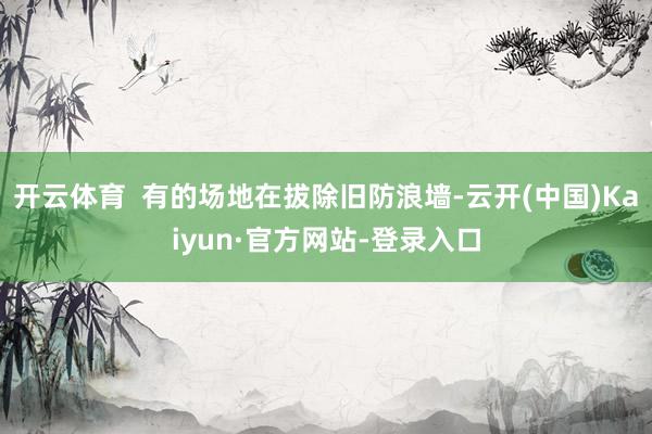 开云体育  有的场地在拔除旧防浪墙-云开(中国)Kaiyun·官方网站-登录入口